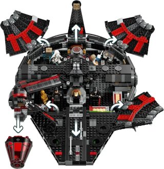 Halcón Milenario Black Star Wars compatible lego