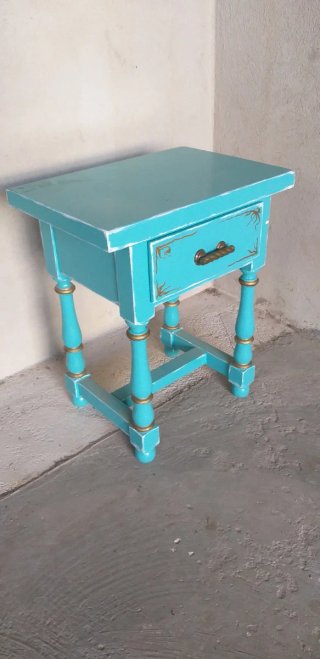Mesita de noche vintage madera