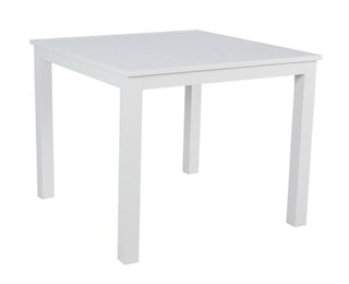 Mesa de jardín blanca de alumnio