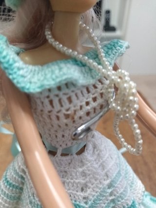 Vestido Crochet Barbie Hecho a Mano