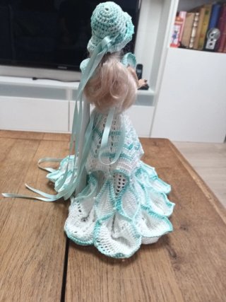 Vestido Crochet Barbie Hecho a Mano