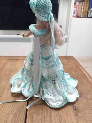Vestido Crochet Barbie Hecho a Mano