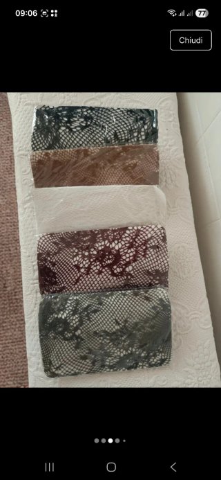 Collant pizzo vita alta, elasticizzato, floreale