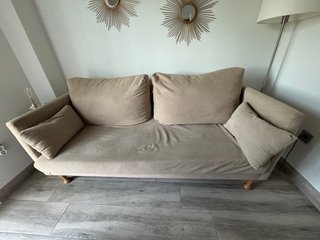 Sofá desenfundable beige