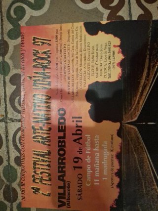 Cartel Viña Rock 97 Villarrobledo