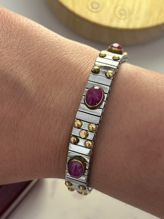 Pulsera acero y oro