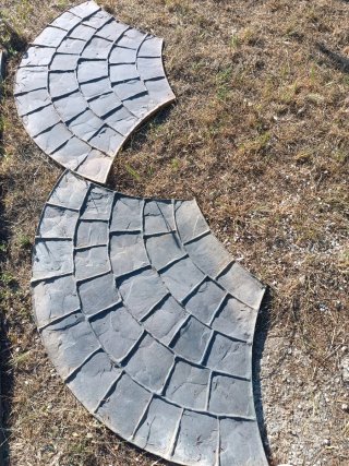 Placas hormigón impreso imitación piedra