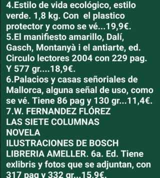 Libros varios, precios y datos últimas fotos.