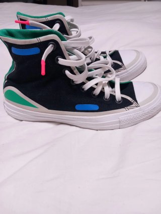 Botas Converse All Star Negras y Verdes