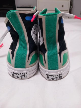 Botas Converse All Star Negras y Verdes