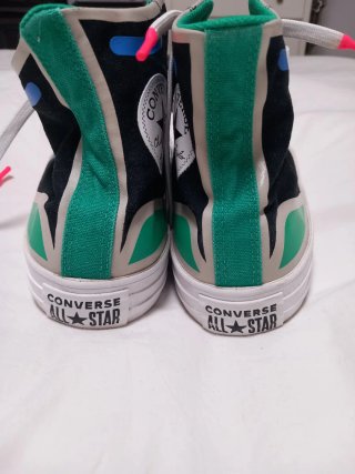 Botas Converse All Star Negras y Verdes