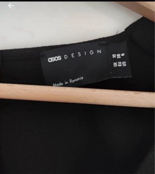 Vestido ASOS DESIGN negro con etiqueta