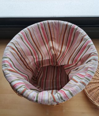 Cestos Mimbre Vintage Verde y Rosa LAS DOS POR 30€