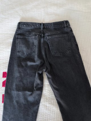 Vaqueros Mom Mango Talla 36 Negros