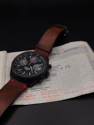 Heuer 13.1 Cronógrafo PVD Negro 1979 - Pre-Tag