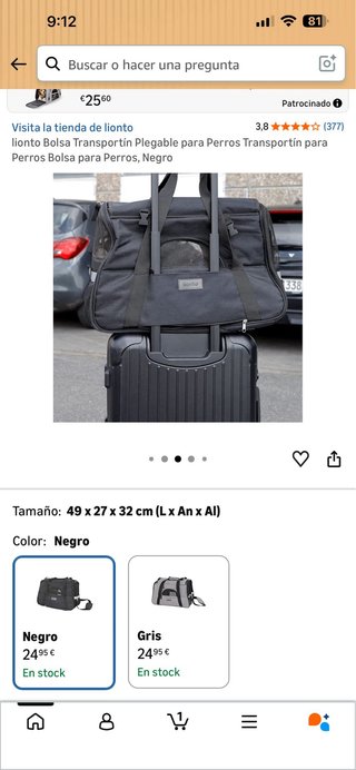 Bolsa Transportín Plegable para Perros