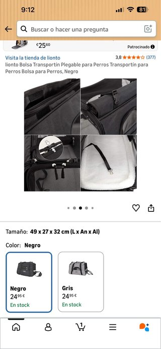 Bolsa Transportín Plegable para Perros