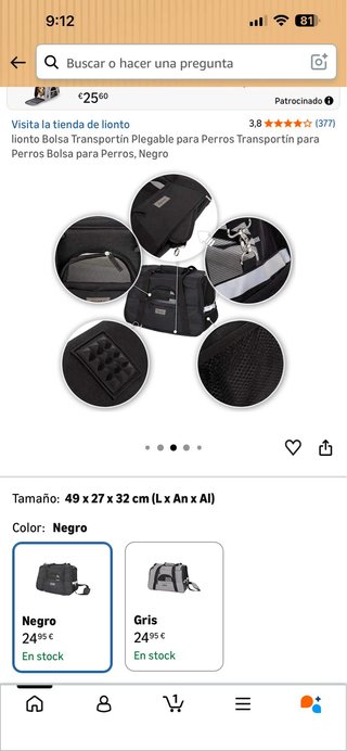 Bolsa Transportín Plegable para Perros