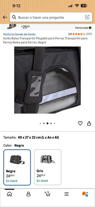 Bolsa Transportín Plegable para Perros
