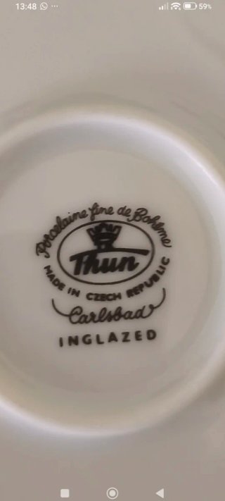 Juego de café y merienda porcelana de Bohemia