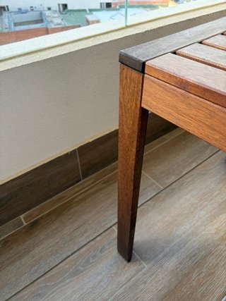 Conjunto mesa y sillas de terraza madera