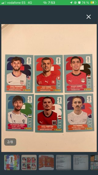 Cromos Panini Mundial 2026 para CAMBIAR