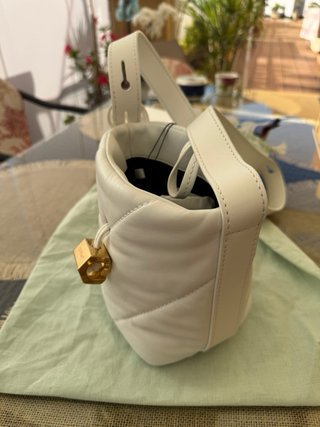 Bolso Off-White Blanco Piel Dorado