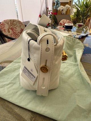 Bolso Off-White Blanco Piel Dorado