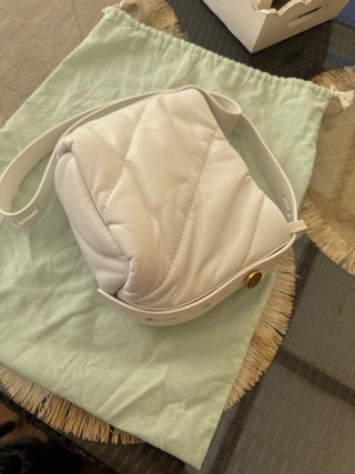 Bolso Off-White Blanco Piel Dorado