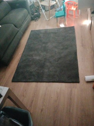 Alfombra gris poliéster