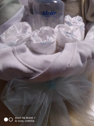 Tarta de pañales para bebé