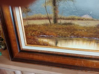 Cuadro óleo paisaje otoñal 57x80