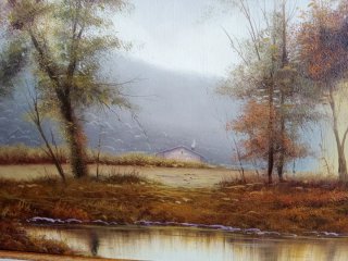 Cuadro óleo paisaje otoñal 57x80