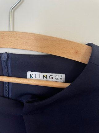 Vestido azul marino Kling talla M
