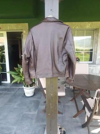 Cazadora Cuero Blauer USA Talla L Marrón