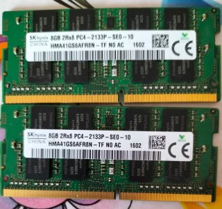 SK hynix 2* 8GB DDR4 PC4-2133P RAM -16 GB totali