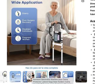 Barrera de cama para adultos mayores, barandilla