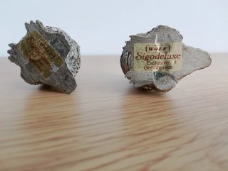 Coppia di gufi vintage in metallo argentato Wolf Sigodelux