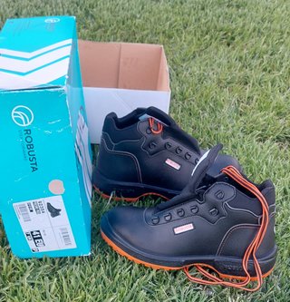 Botas Robusta Talla 41 Negras Naranja