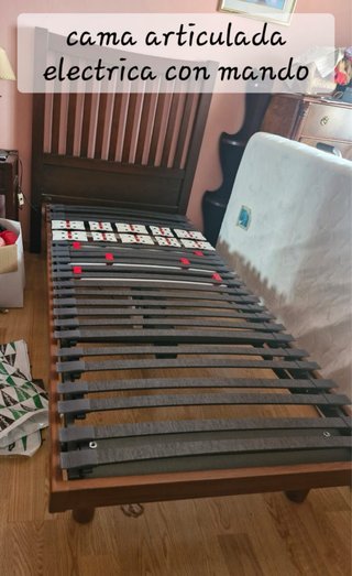 Somier eléctrico 90cm con colchón y mando