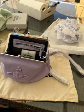 Bolso Vivienne Westwood Morado y Beige