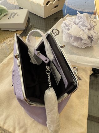 Bolso Vivienne Westwood Morado y Beige