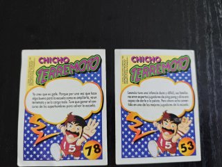 2 Cromos Chicho Terremoto
