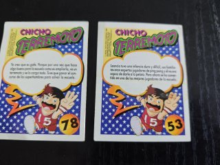 2 Cromos Chicho Terremoto