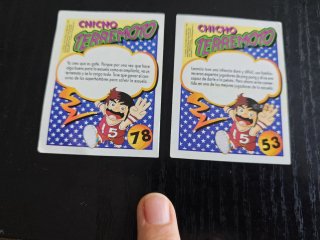 2 Cromos Chicho Terremoto
