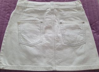 Falda vaquera blanca