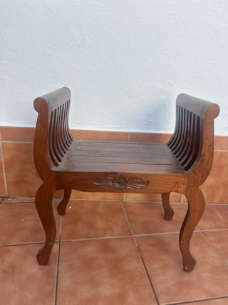 Taburete madera estilo colonial