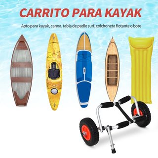 Carro de Transporte Plegable para Kayak Carga 75kg