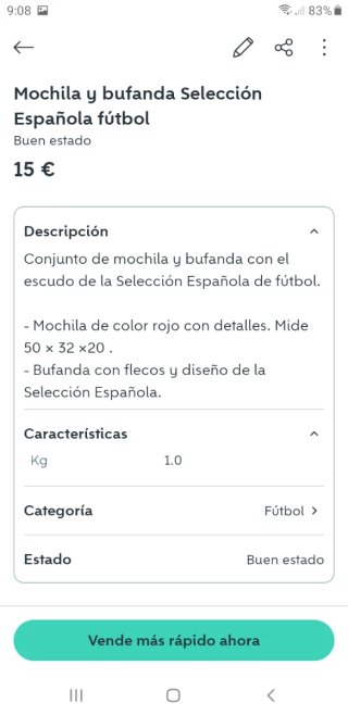 Mochila y Bufanda Selección Española Roja