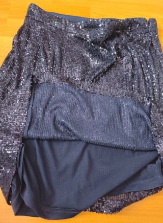 Falda lentejuelas azul